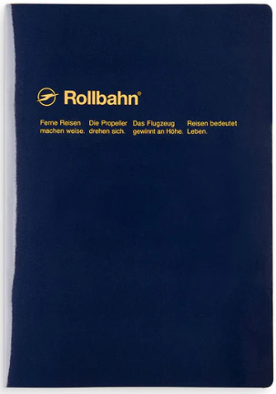 Rollbahn Notebook Slim A5 5mm Grid Ruled - Navy cover image