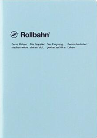 Rollbahn Notebook Slim A5 5mm Grid Ruled - Light Blue cover image